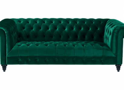 Chesterfield Turkish Couch Luxury Upholstered Furniture Sofa with Buttons Three-Seater Velvet